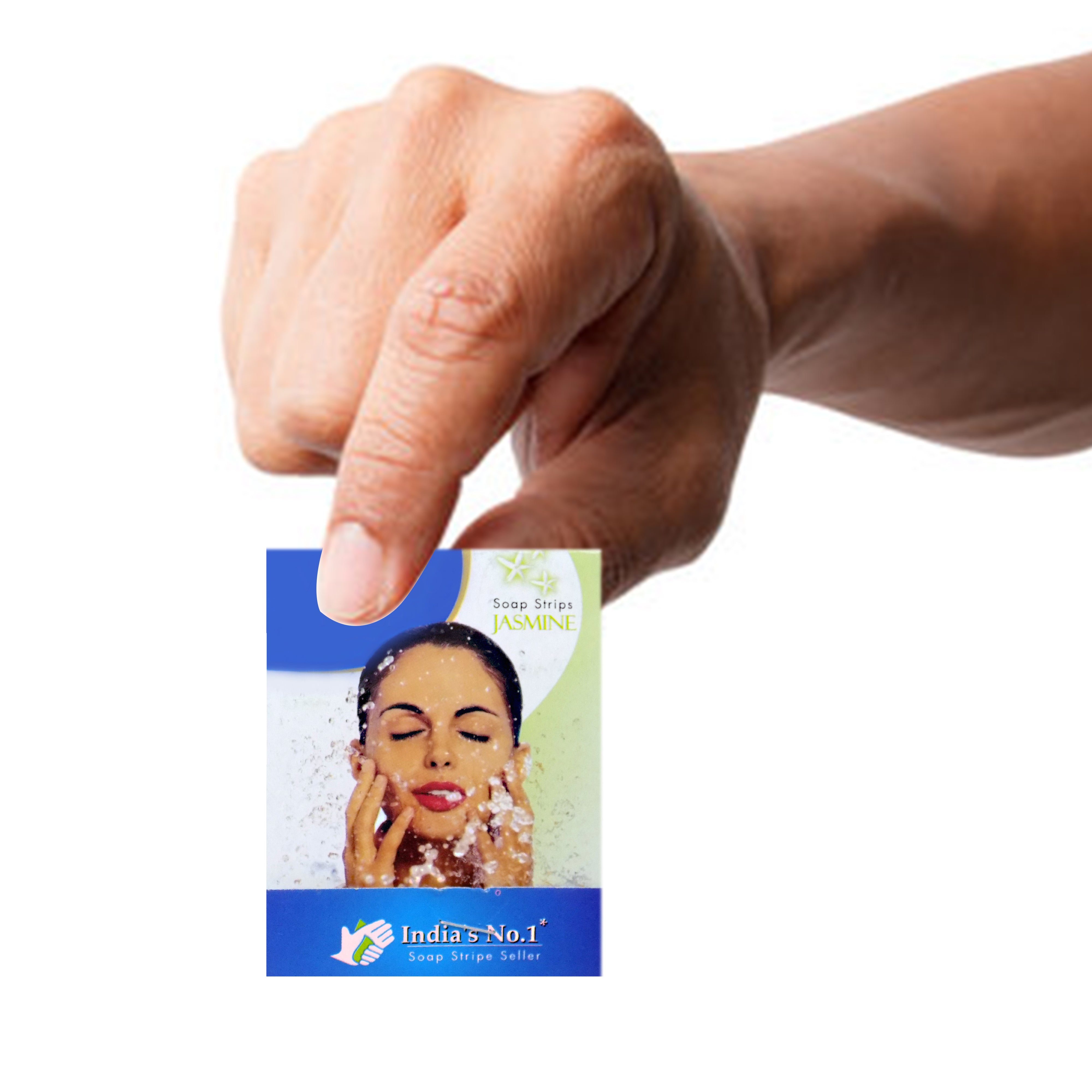 Individual paper soap strips in packaging. Individual paper soap strips in packaging.